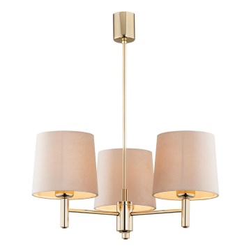 Brilagi - MONTE Rod-Mounted Chandelier 3xE27/15W/230V Beige/Gold