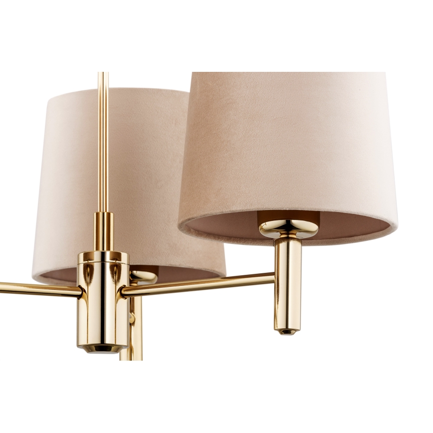 Brilagi - MONTE Rod-Mounted Chandelier 3xE27/15W/230V Beige/Gold