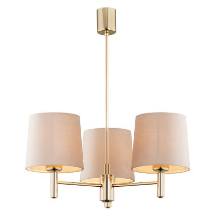 BRILAGI - MONTE Rod-Mounted Chandelier 3xE27/60W/230V Beige/Gold
