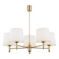 Brilagi - MONTE rod-mounted chandelier 5xE27/15W/230V cream/gold