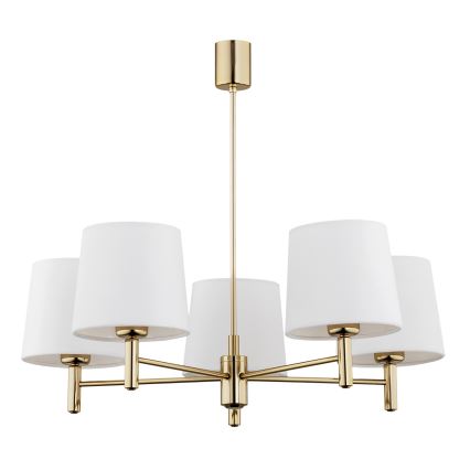 Brilagi - MONTE rod-mounted chandelier 5xE27/15W/230V cream/gold