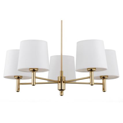 Brilagi - MONTE rod-mounted chandelier 5xE27/15W/230V cream/gold