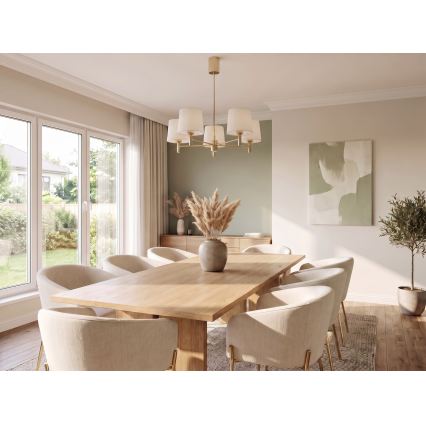 BRILAGI - MONTE rod-mounted chandelier 5xE27/60W/230V cream/gold