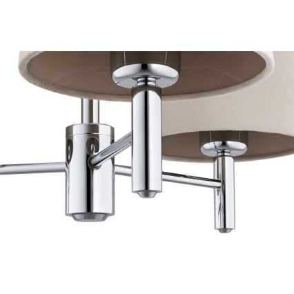 BRILAGI - MONTE Rod Pendant 3xE27/60W/230V beige/glossy chrome