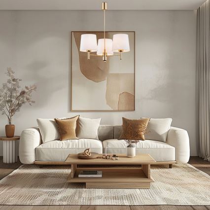 Brilagi - MONTE Rod Pendant Light 3xE27/15W/230V cream/gold