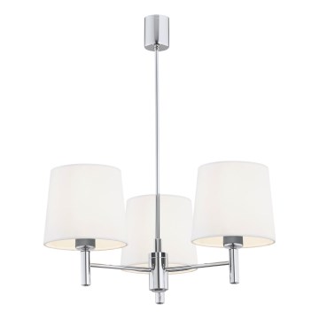 Brilagi - MONTE Rod Pendant Light 3xE27/15W/230V Cream/Polished Chrome