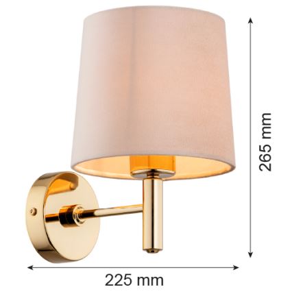 Brilagi - MONTE Wall Lamp 1xE27/15W/230V Beige/Gold