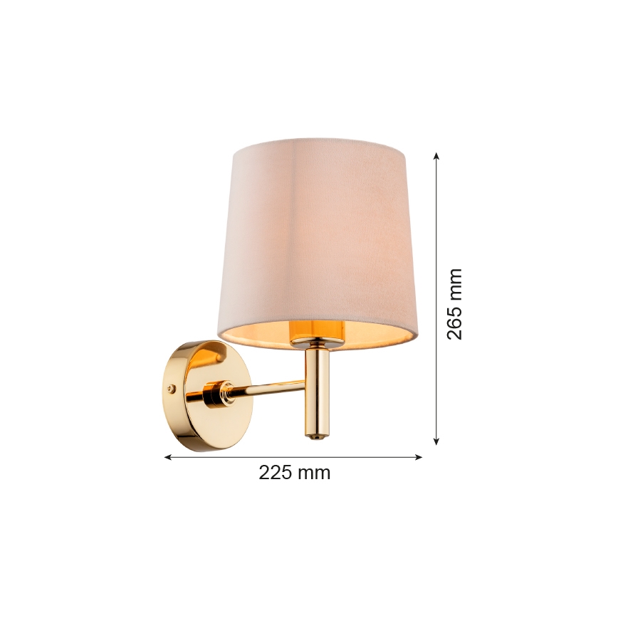 Brilagi - MONTE Wall Lamp 1xE27/15W/230V Beige/Gold