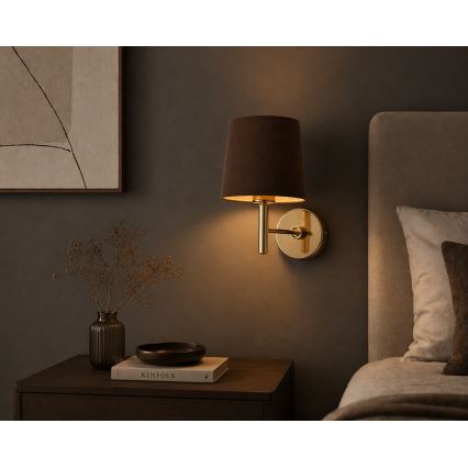 Brilagi - MONTE Wall Light 1x E27/15W/230V Brown/Gold
