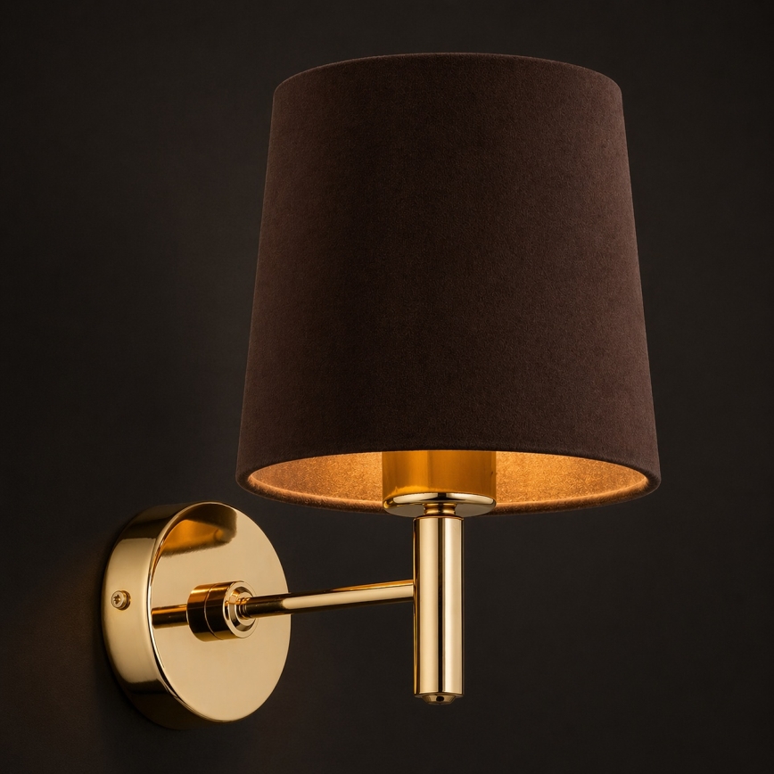 Brilagi - MONTE Wall Light 1x E27/15W/230V Brown/Gold