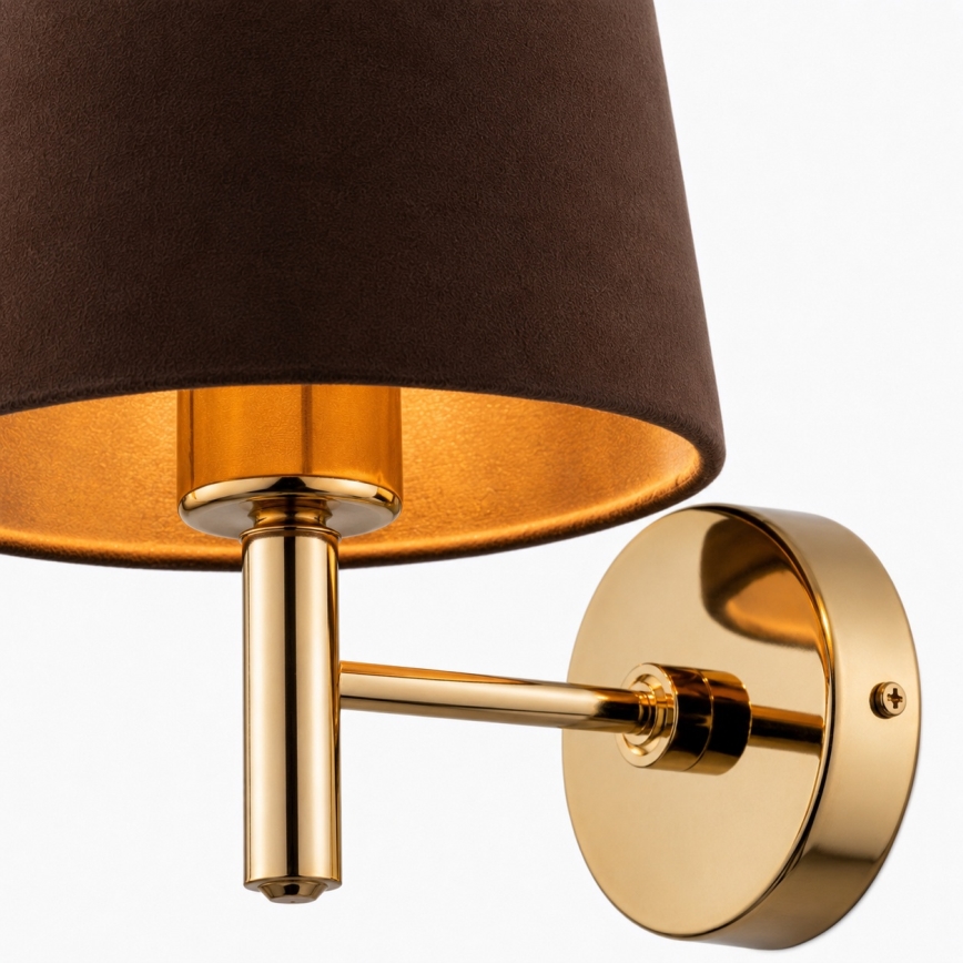 Brilagi - MONTE Wall Light 1x E27/15W/230V Brown/Gold