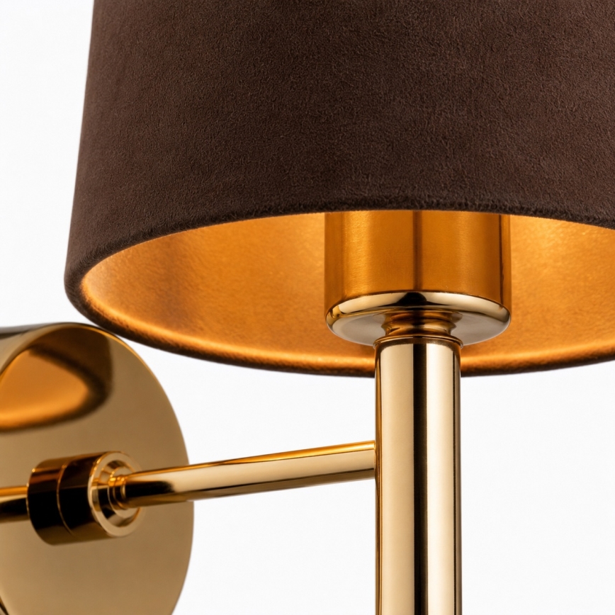 Brilagi - MONTE Wall Light 1x E27/15W/230V Brown/Gold