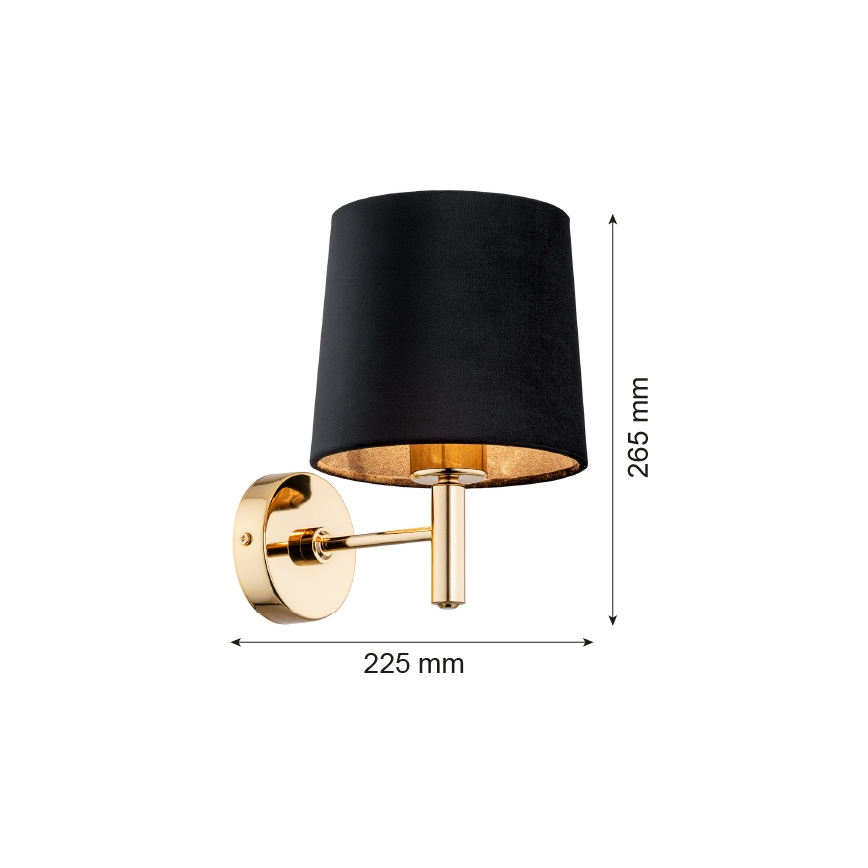 Brilagi - MONTE Wall Light 1xE27/15W/230V Black/Gold