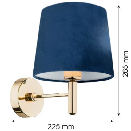 Brilagi - MONTE Wall Light 1xE27/15W/230V Blue/Gold