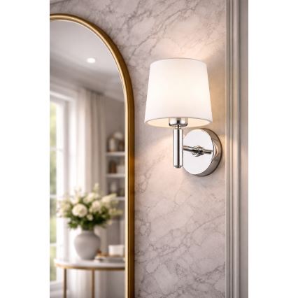 Brilagi - MONTE Wall Light 1xE27/15W/230V Cream/Glossy Chrome