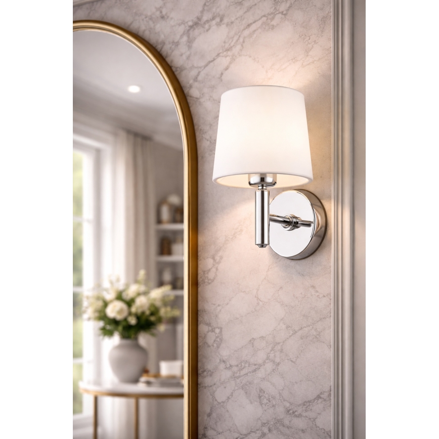 Brilagi - MONTE Wall Light 1xE27/15W/230V Cream/Glossy Chrome