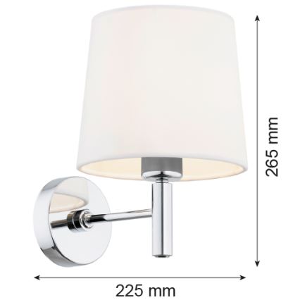Brilagi - MONTE Wall Light 1xE27/15W/230V Cream/Glossy Chrome