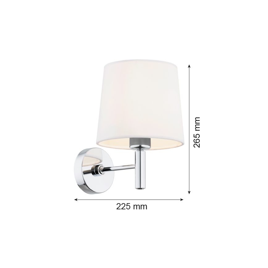 Brilagi - MONTE Wall Light 1xE27/15W/230V Cream/Glossy Chrome