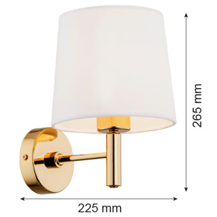 Brilagi - MONTE Wall Light 1xE27/15W/230V Cream/Gold