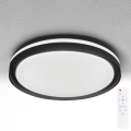 Brilagi - NAOMI Dimmable LED Ceiling Light, 48W/230V, 3000–6500K, Ø 39 cm, Black – with Remote Control