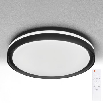 Brilagi - NAOMI Dimmable LED Ceiling Light, 48W/230V, 3000–6500K, Ø 39 cm, Black – with Remote Control