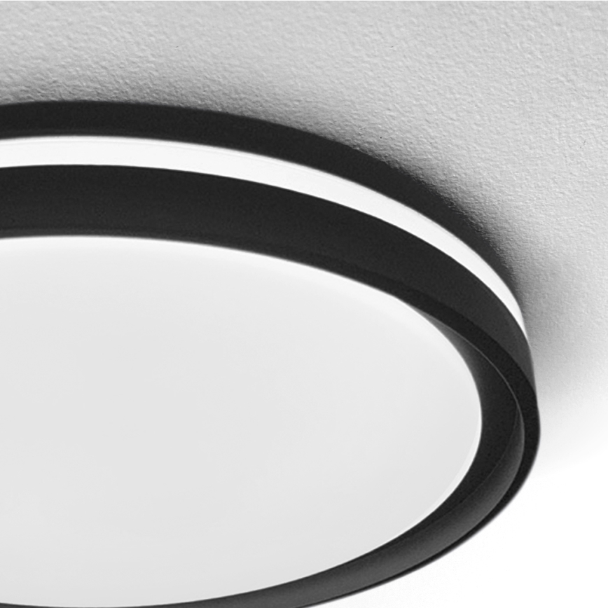 Brilagi - NAOMI Dimmable LED Ceiling Light, 48W/230V, 3000–6500K, Ø 39 cm, Black – with Remote Control