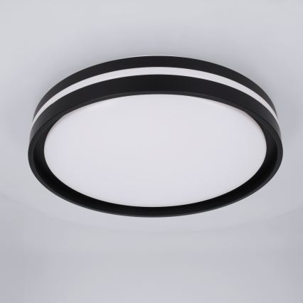 Brilagi - NAOMI Dimmable LED Ceiling Light, 48W/230V, 3000–6500K, Ø 39 cm, Black – with Remote Control