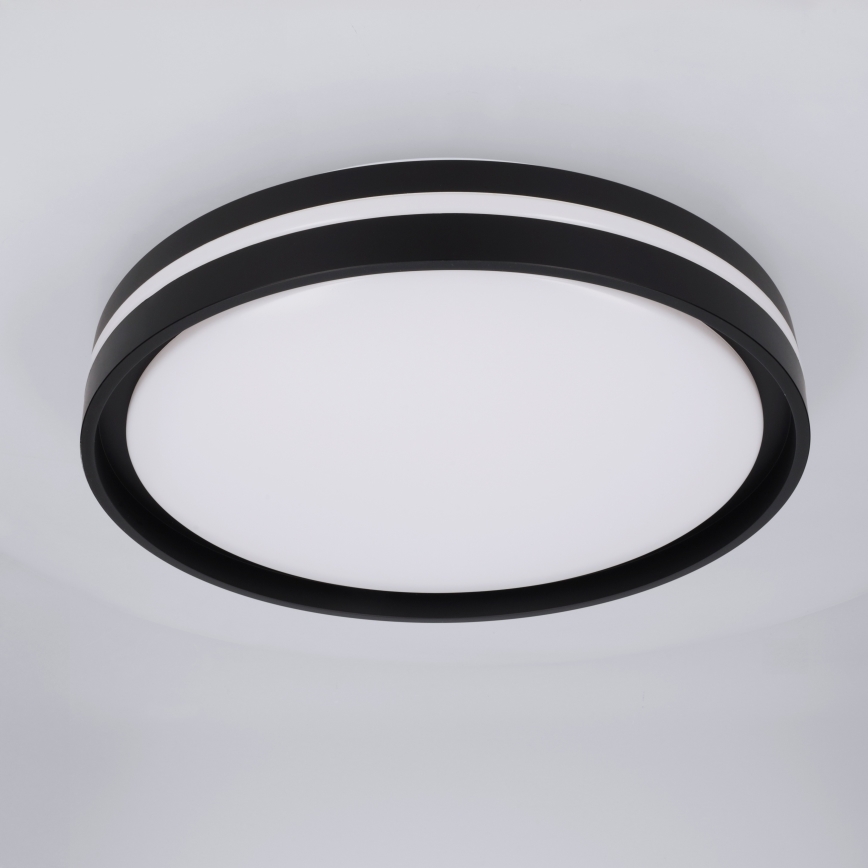 Brilagi - NAOMI Dimmable LED Ceiling Light, 48W/230V, 3000–6500K, Ø 39 cm, Black – with Remote Control