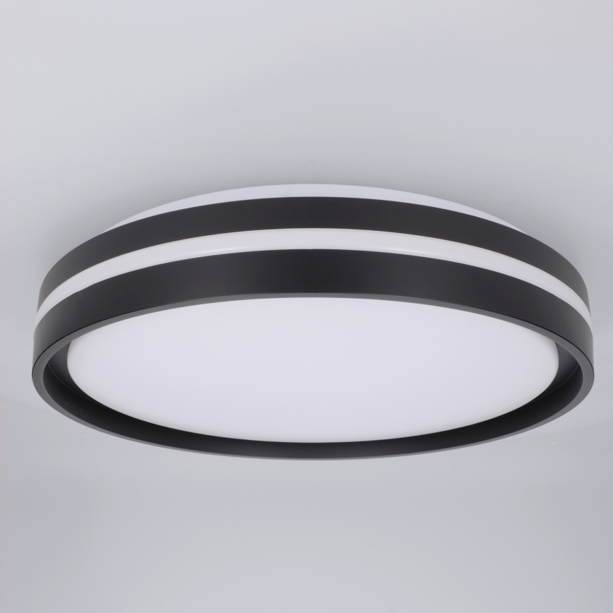Brilagi - NAOMI Dimmable LED Ceiling Light, 48W/230V, 3000–6500K, Ø 39 cm, Black – with Remote Control