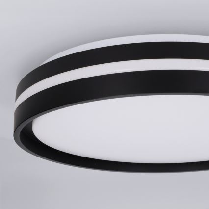 Brilagi - NAOMI Dimmable LED Ceiling Light, 48W/230V, 3000–6500K, Ø 39 cm, Black – with Remote Control