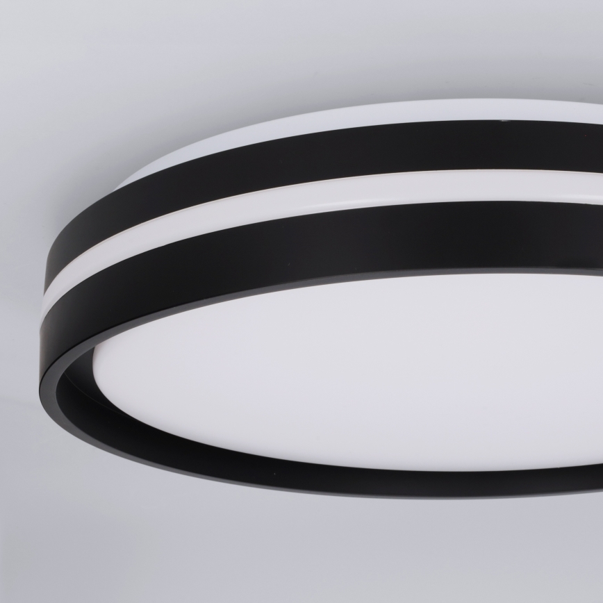 Brilagi - NAOMI Dimmable LED Ceiling Light, 48W/230V, 3000–6500K, Ø 39 cm, Black – with Remote Control