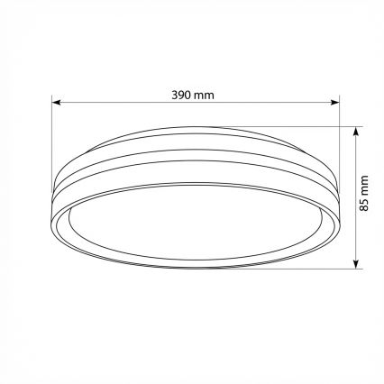 Brilagi - NAOMI Dimmable LED Ceiling Light, 48W/230V, 3000–6500K, Ø 39 cm, Black – with Remote Control