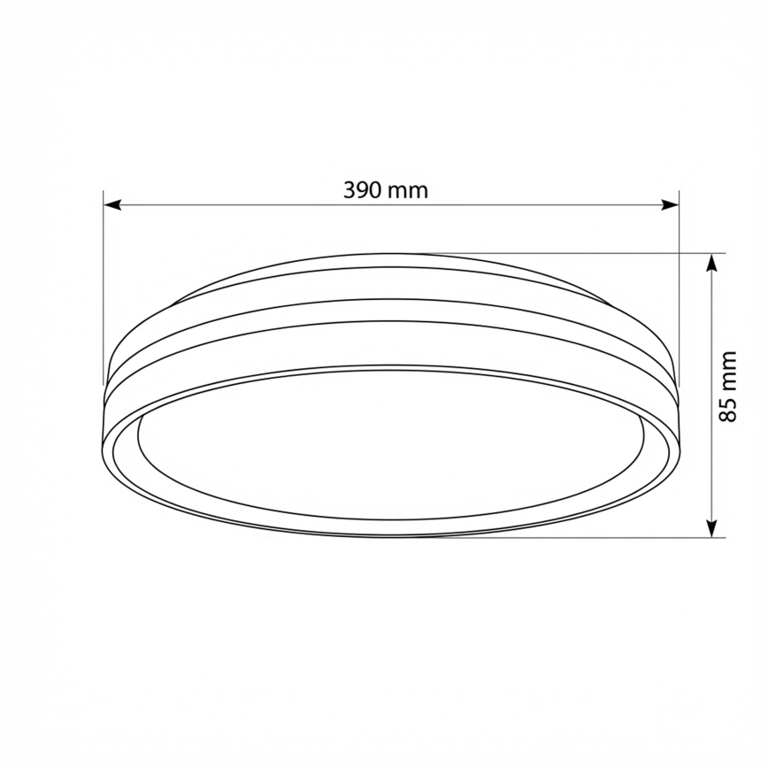 Brilagi - NAOMI Dimmable LED Ceiling Light, 48W/230V, 3000–6500K, Ø 39 cm, Black – with Remote Control
