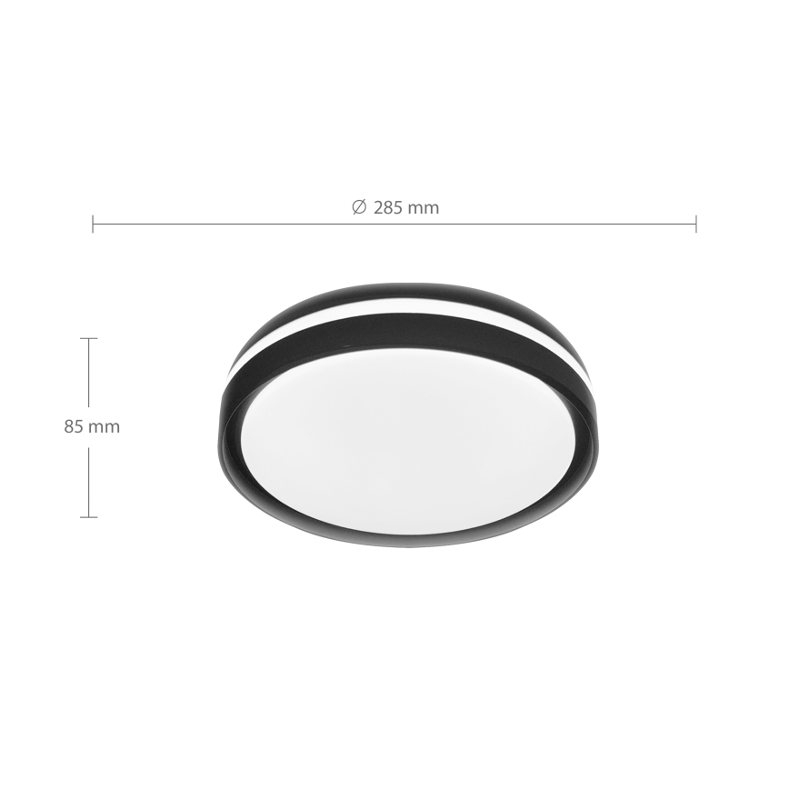 Brilagi - NAOMI LED Ceiling Light LED/24W/230V Ø 28.5 cm Black