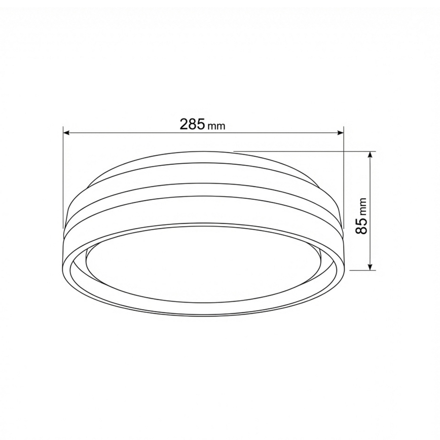 Brilagi - NAOMI LED Ceiling Light LED/24W/230V Ø 28.5 cm Black