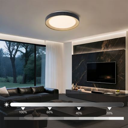 Brilagi - NEXO Dimmable LED Ceiling Light LED/48W/230V 3000-6000K Black diam. 43 cm + Remote Control