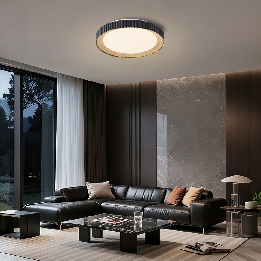 Brilagi - NEXO Dimmable LED Ceiling Light LED/48W/230V 3000-6000K Black diam. 43 cm + Remote Control