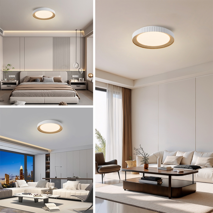 Brilagi - Dimmable LED Ceiling Light NEXO LED/48W/230V 3000-6000K White Ø 43 cm + Remote Control