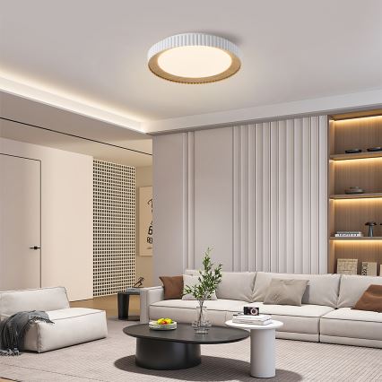 Brilagi - Dimmable LED Ceiling Light NEXO LED/48W/230V 3000-6000K White Ø 43 cm + Remote Control