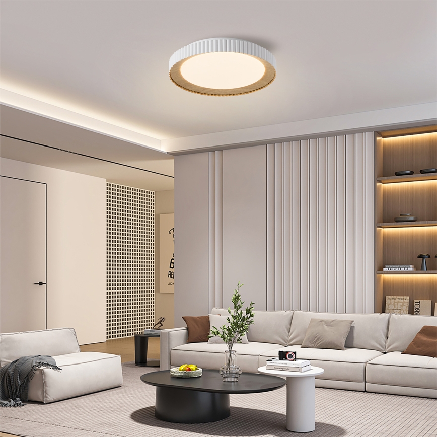Brilagi - Dimmable LED Ceiling Light NEXO LED/48W/230V 3000-6000K White Ø 43 cm + Remote Control