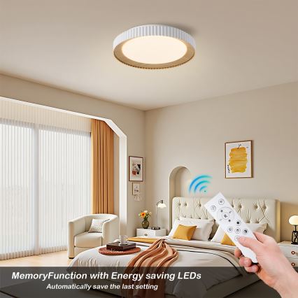 Brilagi - Dimmable LED Ceiling Light NEXO LED/48W/230V 3000-6000K White Ø 43 cm + Remote Control
