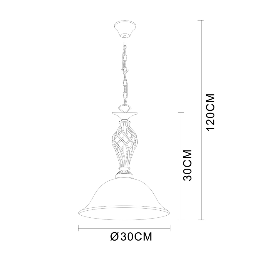 Brilagi - NOSTALGIA Chain Chandelier 1xE27/60W/230V