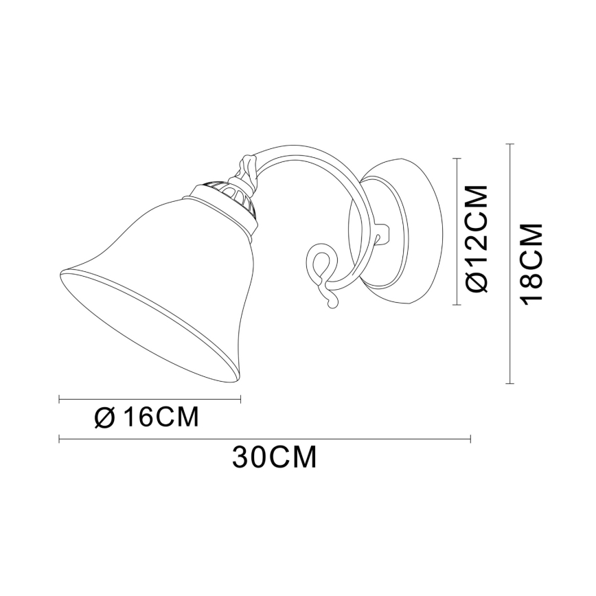 Brilagi - NOSTALGIA Wall Light 1xE27/60W/230V