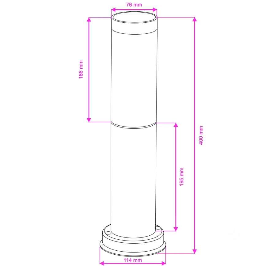 BRILAGI - NOVA outdoor lamp 1xE27/15W/230V 40 cm IP44 brown
