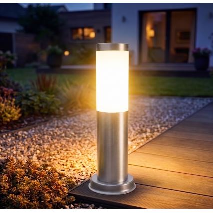 Brilagi - NOVA Outdoor lamp 1xE27/15W/230V 40 cm IP44 matte chrome