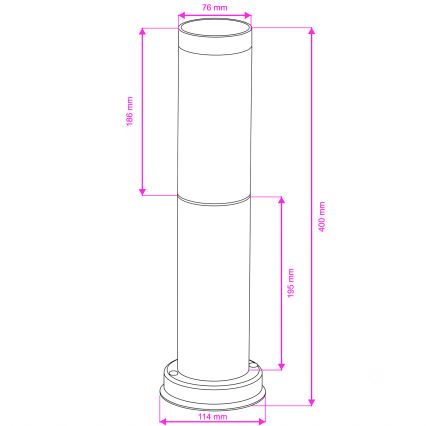 BRILAGI - NOVA Outdoor lamp 1xE27/15W/230V 40 cm IP44 matte chrome