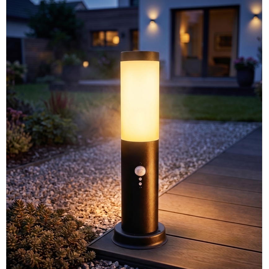Brilagi - NOVA Outdoor Lamp with Sensor 1x E27 / 15W / 230V, 40 cm, IP44, Black
