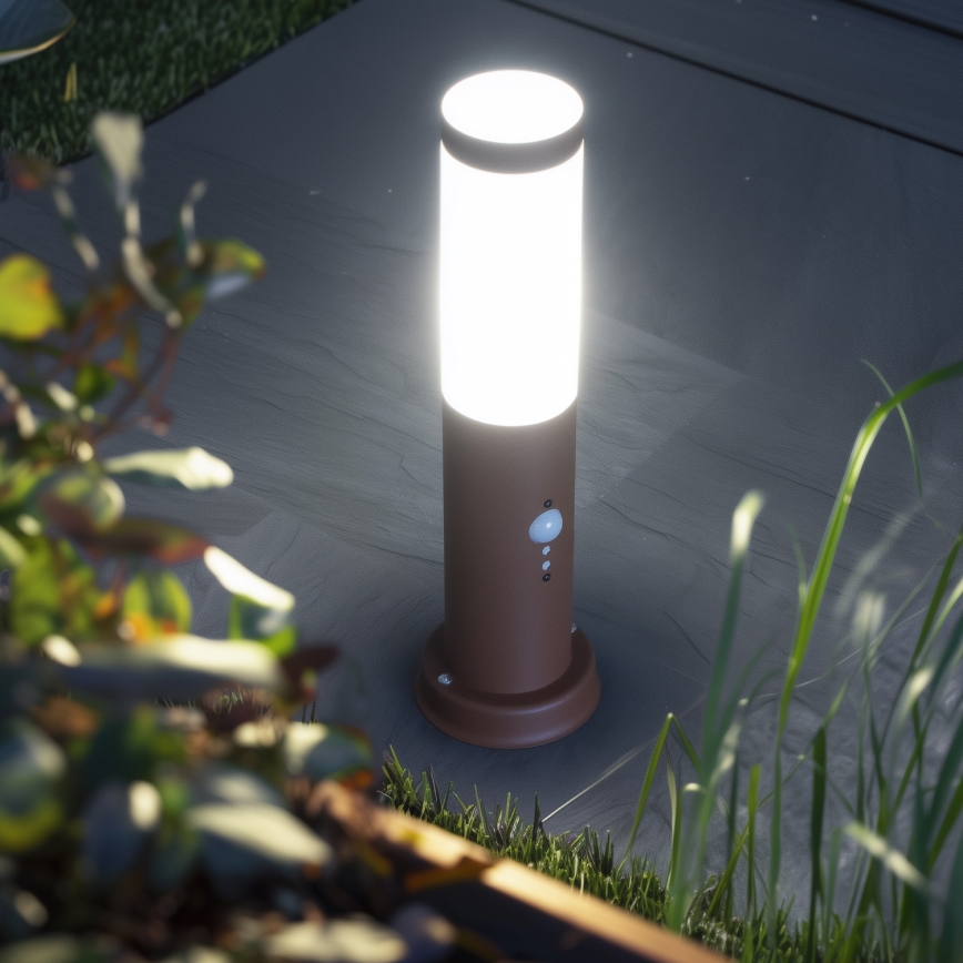 BRILAGI - NOVA Outdoor Lamp with Sensor 1x E27/15W/230V, 40 cm, IP44, Brown