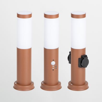 BRILAGI - NOVA Outdoor Lamp with Sensor 1x E27/15W/230V, 40 cm, IP44, Brown