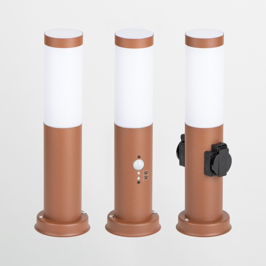 BRILAGI - NOVA Outdoor Lamp with Sensor 1x E27/15W/230V, 40 cm, IP44, Brown